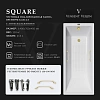 Ванна чугунная Vinsent Veron Square 140x70x45 VSQ1407045H/VH0012MGD-AS с ручками матовое золото и антискользящим покрытием Ванна чугунная Vinsent Veron Square 140x70x45 VSQ1407045H/VH0012MGD-AS с ручками матовое золото и антискользящим покрытием