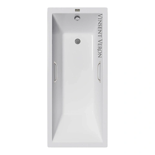 Ванна чугунная Vinsent Veron Square 140x70x45 VSQ1407045H/VH0012NI с ручками цвет никель Ванна чугунная Vinsent Veron Square 140x70x45 VSQ1407045H/VH0012NI с ручками цвет никель