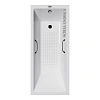 Ванна чугунная Vinsent Veron Square 170x75x45 VSQ1707545H/VH0012BL-AS с черными матовыми ручками и антискользящим покрытием Ванна чугунная Vinsent Veron Square 170x75x45 VSQ1707545H/VH0012BL-AS с черными матовыми ручками и антискользящим покрытием