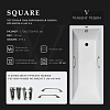 Ванна чугунная Vinsent Veron Square 170x75x45 VSQ1707545H/VH0012BR с бронзовыми ручками Ванна чугунная Vinsent Veron Square 170x75x45 VSQ1707545H/VH0012BR с бронзовыми ручками