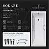 Ванна чугунная Vinsent Veron Square 170x75x45 VSQ1707545H/VH0012CH с хромированными ручками Ванна чугунная Vinsent Veron Square 170x75x45 VSQ1707545H/VH0012CH с хромированными ручками