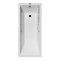 Ванна чугунная Vinsent Veron Square 170x75x45 VSQ1707545H/VH0012GD-AS с золотыми ручками и антискользящим покрытием Ванна чугунная Vinsent Veron Square 170x75x45 VSQ1707545H/VH0012GD-AS с золотыми ручками и антискользящим покрытием