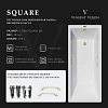 Ванна чугунная Vinsent Veron Square 170x75x45 VSQ1707545H/VH0012MGD с ручками матовое золото Ванна чугунная Vinsent Veron Square 170x75x45 VSQ1707545H/VH0012MGD с ручками матовое золото