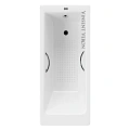 Ванна чугунная Vinsent Veron Tampa 170x70x42 VTP1707042H/E60327CH-AS с хромированными ручками и антискользящим покрытием Ванна чугунная Vinsent Veron Tampa 170x70x42 VTP1707042H/E60327CH-AS с хромированными ручками и антискользящим покрытием