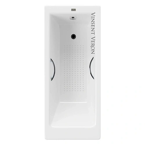 Ванна чугунная Vinsent Veron Tampa 170x70x42 VTP1707042H/E60327CH-AS с хромированными ручками и антискользящим покрытием Ванна чугунная Vinsent Veron Tampa 170x70x42 VTP1707042H/E60327CH-AS с хромированными ручками и антискользящим покрытием