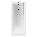 Ванна чугунная Vinsent Veron Tampa 170x70x42 VTP1707042H/VH0012BL-AS с черными матовыми ручками и антискользящим покрытием Ванна чугунная Vinsent Veron Tampa 170x70x42 VTP1707042H/VH0012BL-AS с черными матовыми ручками и антискользящим покрытием