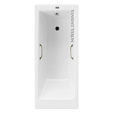 Ванна чугунная Vinsent Veron Tampa 170x70x42 VTP1707042H/VH0012BR с бронзовыми ручками