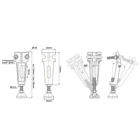 Ножки для ванны Vinsent Veron VB0011 Ножки для ванны Vinsent Veron VB0011