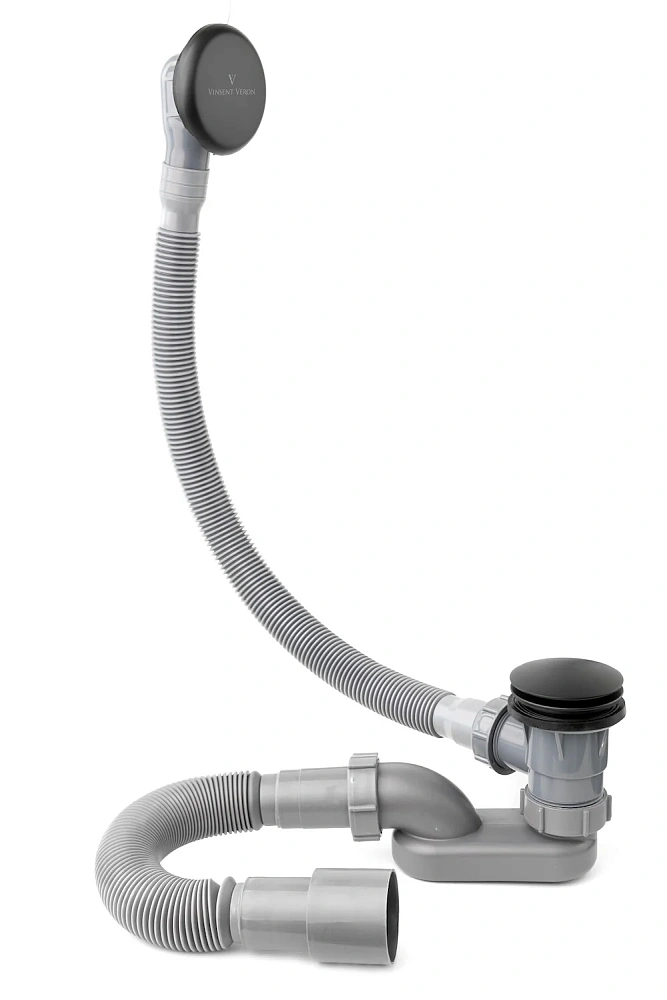 Слив-перелив Vinsent Veron VB150.758 автомат Click Clack, черный матовый — Изображение 1