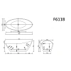 Ванна отдельностоящая Frank F6104 White/Black 170x75 см 12516 акриловая Ванна отдельностоящая Frank F6104 White/Black 170x75 см 12516 акриловая