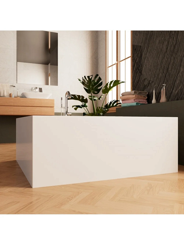 Ванна отдельностоящая Frank F6104 White/Light blue 170x75 см 125122 акриловая — Изображение 4