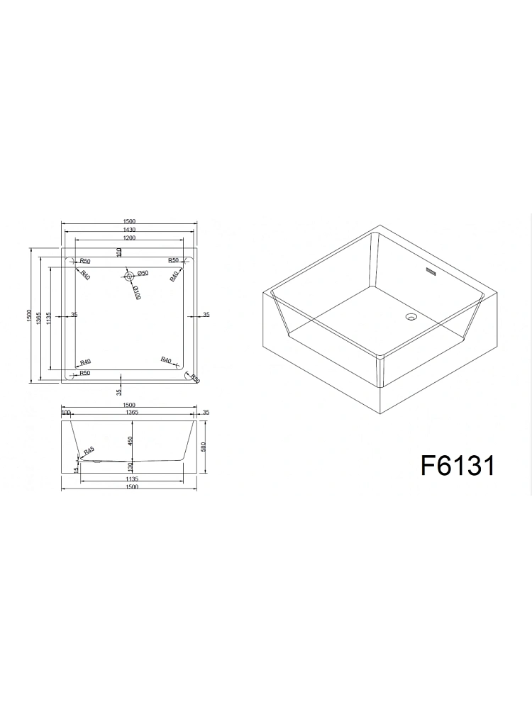 Ванна отдельностоящая Frank F6104 White/Light blue 170x75 см 125122 акриловая — Изображение 7