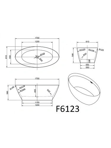 Ванна отдельностоящая Frank F6104 White/Red 170x75 см 125121 акриловая Ванна отдельностоящая Frank F6104 White/Red 170x75 см 125121 акриловая
