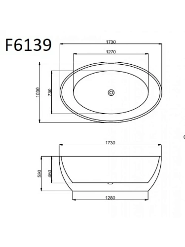 Ванна отдельностоящая Frank F6107 White/Black 170x75 см 12520 акриловая Ванна отдельностоящая Frank F6107 White/Black 170x75 см 12520 акриловая
