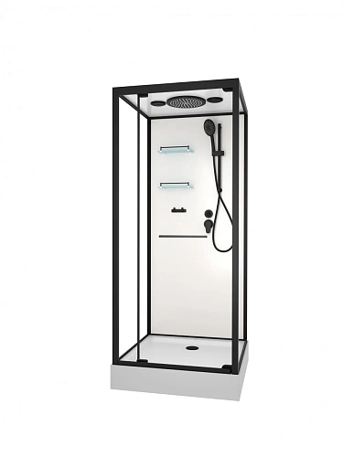 Душевая кабина Frank F401 Black 800801 90x90 прозрачное стекло Душевая кабина Frank F401 Black 800801 90x90 прозрачное стекло