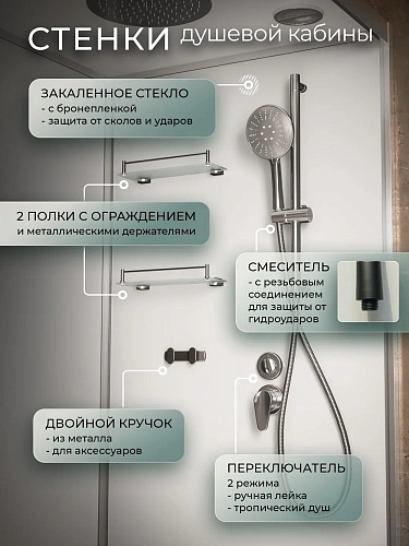 Душевая кабина Frank F408 М Brilliant 200777 80x80 матовое стекло Душевая кабина Frank F408 М Brilliant 200777 80x80 матовое стекло