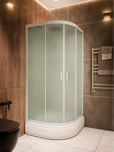 Душевая кабина Frank F409/1 M White 20024 90x90 средний поддон матовое стекло Душевая кабина Frank F409/1 M White 20024 90x90 средний поддон матовое стекло