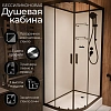 Душевая кабина Frank F418R 914014 100x80 правосторонняя прозрачное стекло Black без крыши Душевая кабина Frank F418R 914014 100x80 правосторонняя прозрачное стекло Black без крыши