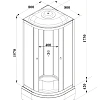Душевая кабина PARLY EF821 80х80х215 Душевая кабина PARLY EF821 80х80х215