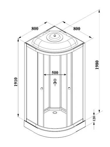 Душевая кабина PARLY EF831 80х80х210 Душевая кабина PARLY EF831 80х80х210