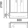 Душевая кабина PARLY F811B 80х80х210 Душевая кабина PARLY F811B 80х80х210