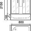 Душевая кабина PARLY FQ811 80х80х215 Душевая кабина PARLY FQ811 80х80х215