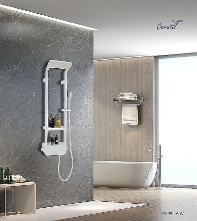 Душевая панель Ceruttispa MAIELLA W CT8984 из нержавеющей стали, белый Душевая панель Ceruttispa MAIELLA W CT8984 из нержавеющей стали, белый
