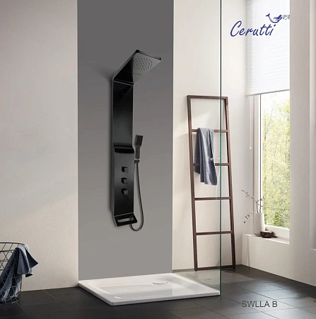 Душевая панель Ceruttispa SELLA B CT8989 из нержавеющей стали, черный Душевая панель Ceruttispa SELLA B CT8989 из нержавеющей стали, черный