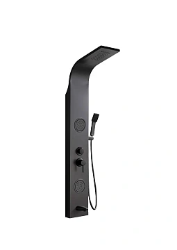 Душевая панель Ceruttispa TWIN BK CT9984 из нержавеющей стали, черный