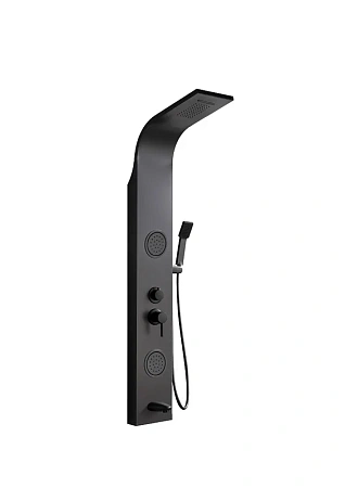 Душевая панель Ceruttispa TWIN BK CT9984 из нержавеющей стали, черный Душевая панель Ceruttispa TWIN BK CT9984 из нержавеющей стали, черный