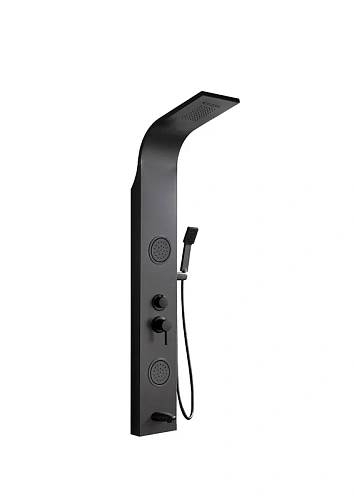 Душевая панель Ceruttispa TWIN BK CT9984 из нержавеющей стали, черный Душевая панель Ceruttispa TWIN BK CT9984 из нержавеющей стали, черный