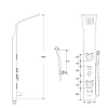 Душевая панель Ceruttispa TWIN BK CT9984 из нержавеющей стали, черный Душевая панель Ceruttispa TWIN BK CT9984 из нержавеющей стали, черный
