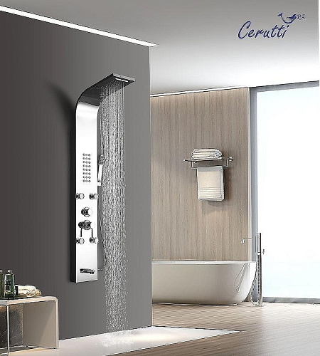 Душевая панель Ceruttispa VICTORIA S CT9976 из нержавеющей стали, серебро Душевая панель Ceruttispa VICTORIA S CT9976 из нержавеющей стали, серебро
