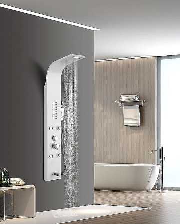 Душевая панель Ceruttispa VICTORIA W CT9979 из нержавеющей стали, белый Душевая панель Ceruttispa VICTORIA W CT9979 из нержавеющей стали, белый