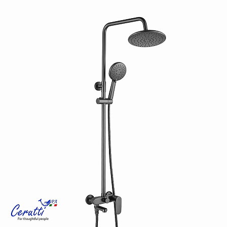 Душевая система Ceruttispa ORAZIO II RSGR CT12074 из латуни, серый Душевая система Ceruttispa ORAZIO II RSGR CT12074 из латуни, серый