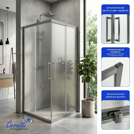 Душевой уголок Ceruttispa ADELINA GG-90-100 90-100x90-100х195 Душевой уголок Ceruttispa ADELINA GG-90-100 90-100x90-100х195