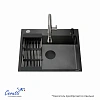 Кухонная мойка Ceruttispa GLORIA 5045B CT12252 nano black графит из нержавеющей стали 500х450х220