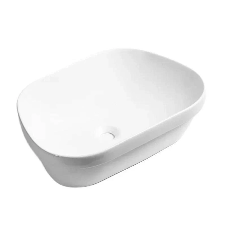 Раковина Ceruttispa CR0023 570х390х150 накладная, белая, трапеция Раковина Ceruttispa CR0023 570х390х150 накладная, белая, трапеция