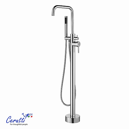 Смеситель для ванны Ceruttispa AFRA CT12115 напольный, из нержавеющей стали, хром