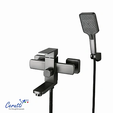 Смеситель для ванны Ceruttispa CLELIA VGR CT12063 из нержавеющей стали, серый матовый