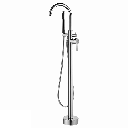 Смеситель для ванны Ceruttispa TOBIA CT12112 напольный, из нержавеющей стали, хром Смеситель для ванны Ceruttispa TOBIA CT12112 напольный, из нержавеющей стали, хром