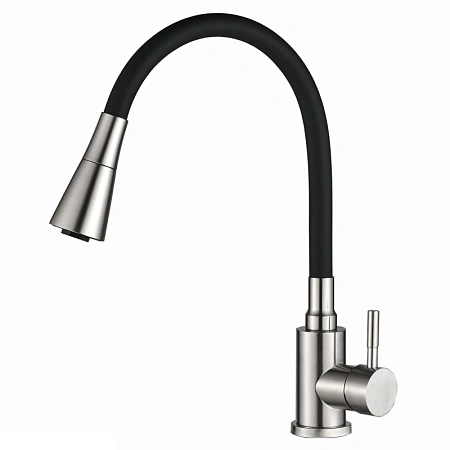 Смеситель для кухни Ceruttispa MIA BN CT12129 из нержавеющей стали, матовый никель Смеситель для кухни Ceruttispa MIA BN CT12129 из нержавеющей стали, матовый никель