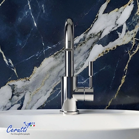 Смеситель для раковины Ceruttispa CELSO CT12095 из нержавеющей стали, хром Смеситель для раковины Ceruttispa CELSO CT12095 из нержавеющей стали, хром