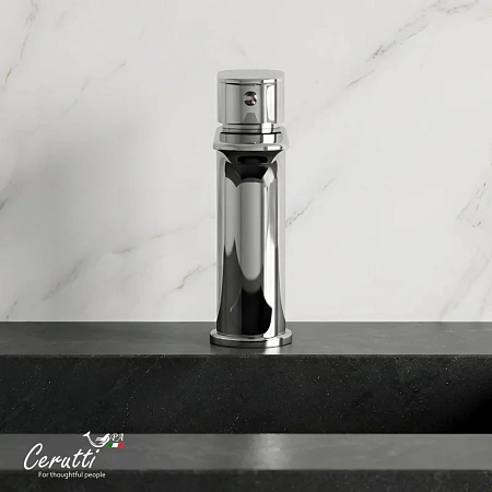 Смеситель для раковины Ceruttispa CLELIA CT12059 из нержавеющей стали, хром Смеситель для раковины Ceruttispa CLELIA CT12059 из нержавеющей стали, хром