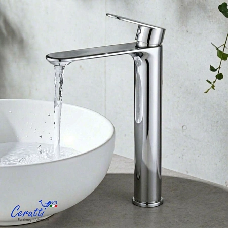 Смеситель для раковины Ceruttispa ORAZIO XL CT12071 из латуни, хром Смеситель для раковины Ceruttispa ORAZIO XL CT12071 из латуни, хром