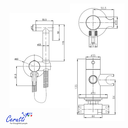 Картинка анонса товара «гигиенический душ ceruttispa braies sh ct12119 из латуни с шлангом 120 см, хром» Картинка анонса товара «гигиенический душ ceruttispa braies sh ct12119 из латуни с шлангом 120 см, хром»