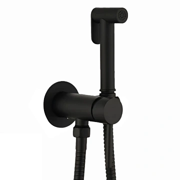 Гигиенический душ Ceruttispa BRAIES SHB CT12120 из латуни с шлангом 120 см, черный матовый