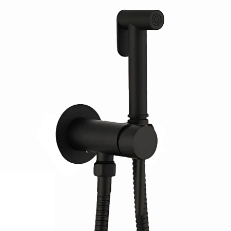 Картинка анонса товара «гигиенический душ ceruttispa braies shb ct12120 из латуни с шлангом 120 см, черный матовый»