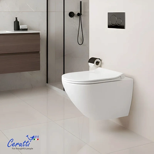 Унитаз подвесной Ceruttispa AMICI Aria Tornado CT11388 безободковый 490х335х340 Унитаз подвесной Ceruttispa AMICI Aria Tornado CT11388 безободковый 490х335х340