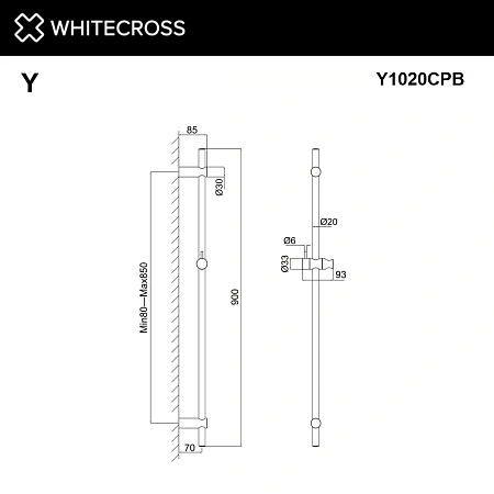 Душевой шланг WHITECROSS Y1020CPB брашированная медь Душевой шланг WHITECROSS Y1020CPB брашированная медь